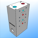 P2X*M - Pannello monoblocco per valvole ISO 4401-03 (CETOP 03) (attacchi posteriori)